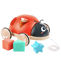 Jouet à Traîner Hape - Coccinelle av. Blocs de Construction Jouet à Traîner Hape - Coccinelle av. Blocs de Construction