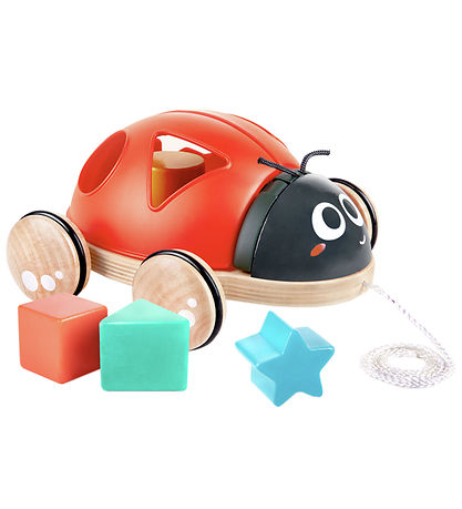 Hape Pull Along Toy - Ladybug w. Blocks Hape Pull Along Toy - Ladybug w. Blocks
