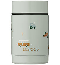 Liewood Thermal container - Nadja - Vehicles/Dove Blue Mix Liewood Thermal container - Nadja - Vehicles/Dove Blue Mix