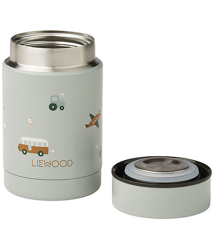 Liewood Thermal container - Nadja - Vehicles/Dove Blue Mix