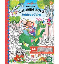 Eeboo Fold Out Colouring Book w. Stickers - Fairies And Fairy Ta Eeboo Fold Out Colouring Book w. Stickers - Fairies And Fairy Ta