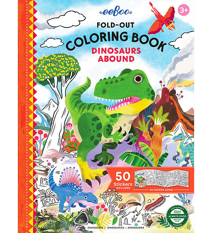 Eeboo Brett ut Malebok m. Klistremerker - Dinosaurer Eeboo Brett ut Malebok m. Klistremerker - Dinosaurer