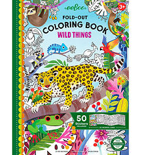 Eeboo Fold Out Colouring Book w. Stickers - Wild Animals Eeboo Fold Out Colouring Book w. Stickers - Wild Animals