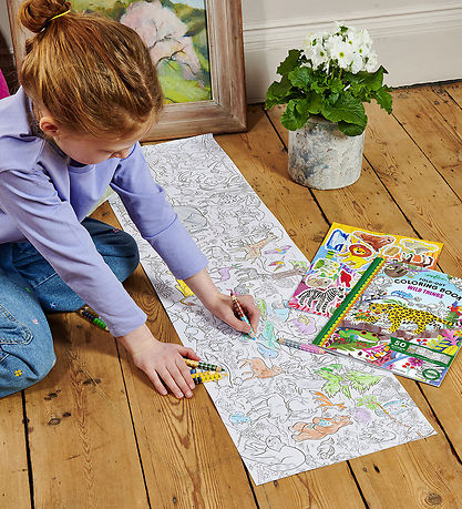 Eeboo Ausklappen Malbuch m. Stickers - Wilde Tiere Eeboo Ausklappen Malbuch m. Stickers - Wilde Tiere