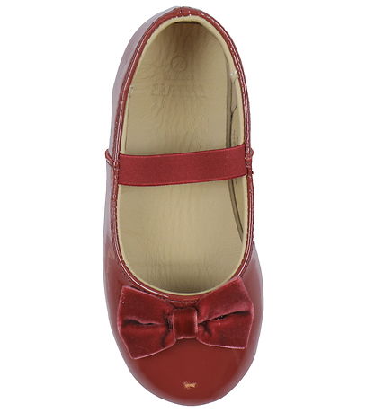 Wheat Ballerina Shoes - Rose - Cherry Red