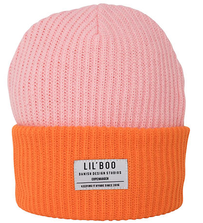 Lil'Boo Copenhagen Beanie - Knitted - Cozy Beanie - Pink/Orange
