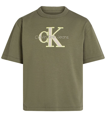 T-Shirt Calvin Klein - Décrit Polaire Mono - Dusty Olive T-Shirt Calvin Klein - Décrit Polaire Mono - Dusty Olive