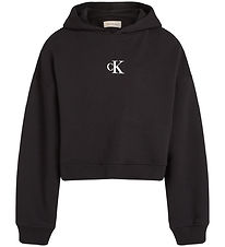 Calvin Klein Hoodie - Logo Boxy Fit - Black Calvin Klein Hoodie - Logo Boxy Fit - Black