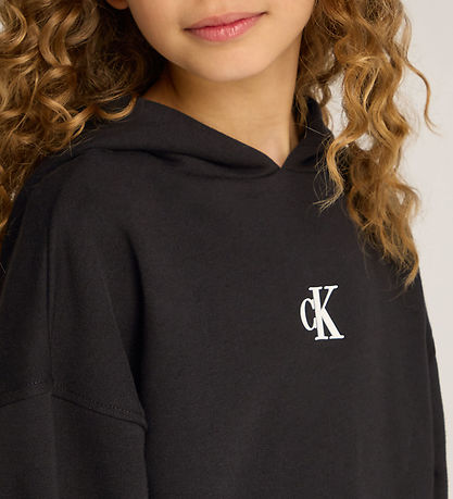 Calvin Klein Hoodie - Logo Boxy Fit - Black