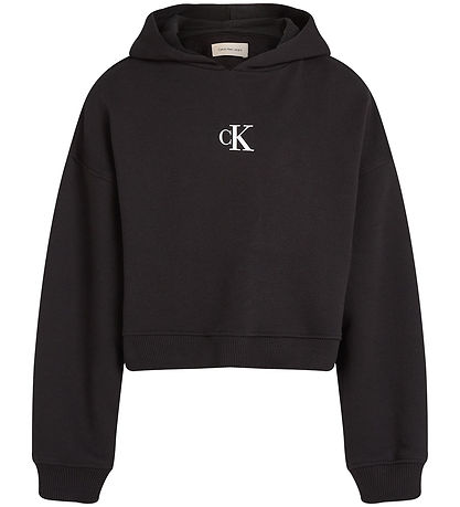 Calvin Klein Hoodie - Logo Boxy Fit - Black