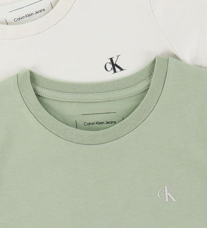 Calvin Klein T-shirt - 2-Pack - Slim Monogram - Turtledove/Misty
