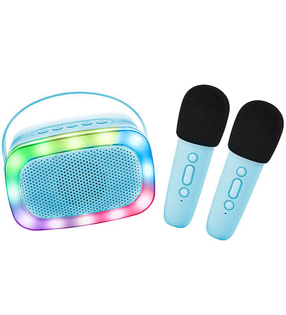 Haut-parleur av. 2 microphones Lalarma - Sans fil - Karaoké - Bl