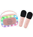 Lalarma Speaker w. 2 Microphones - Wireless - Karaoke - Rose Lalarma Speaker w. 2 Microphones - Wireless - Karaoke - Rose