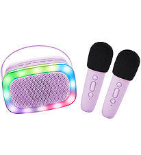 Lalarma Högtalare m. 2 mikrofoner - Trådlös - Karaoke - Purple Lalarma Högtalare m. 2 mikrofoner - Trådlös - Karaoke - Purple