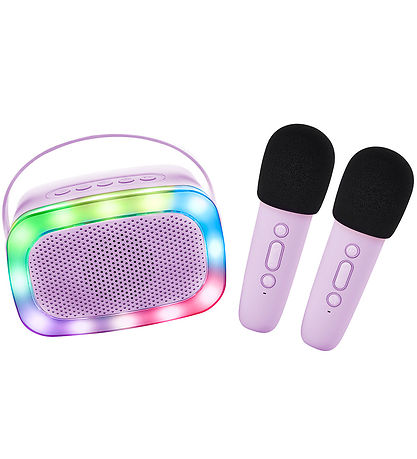 Lalarma Speaker w. 2 Microphones - Wireless - Karaoke - Purple