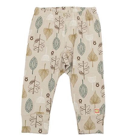 Leggings Katvig - Beige av. Feuilles