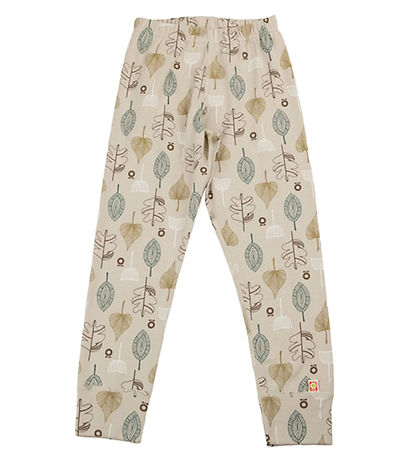Katvig Leggings - Beige w. Leaves