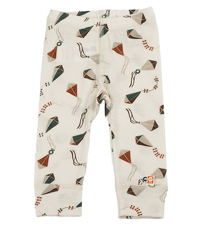 Katvig Leggings - Wool - Off White w. Dragons