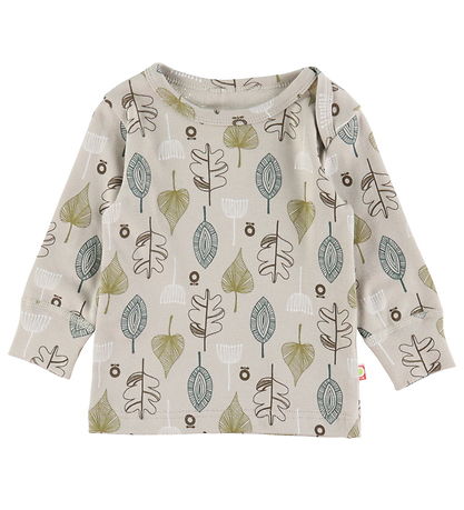 Katvig Blouse - Beige w. Leaves