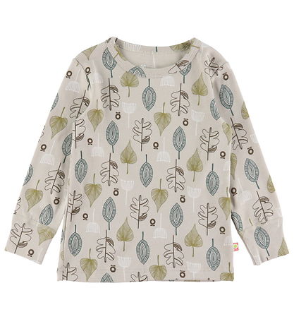 Katvig Blouse - Beige w. Leaves