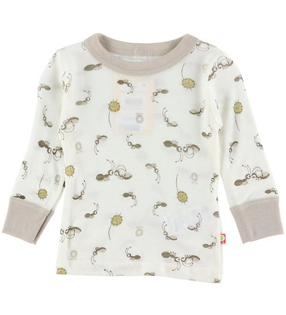 Katvig Blouse - Wool - Off White w. Ants