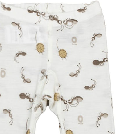 Katvig Leggings - Wool - Off White w. Ants Katvig Leggings - Wool - Off White w. Ants