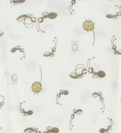 Katvig Bodysuit L/æ - Wool - Off White w. Ants