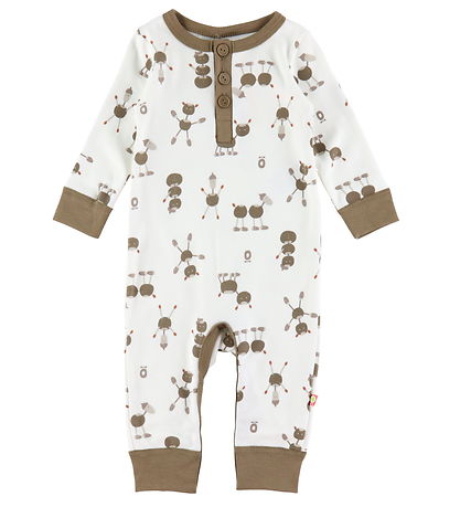 Katvig Jumpsuit - Off White w. Chestnut figures