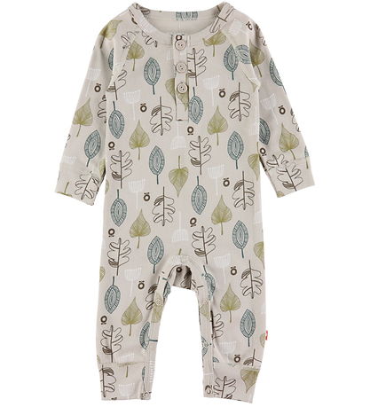 Katvig Jumpsuit - Beige w. Leaves