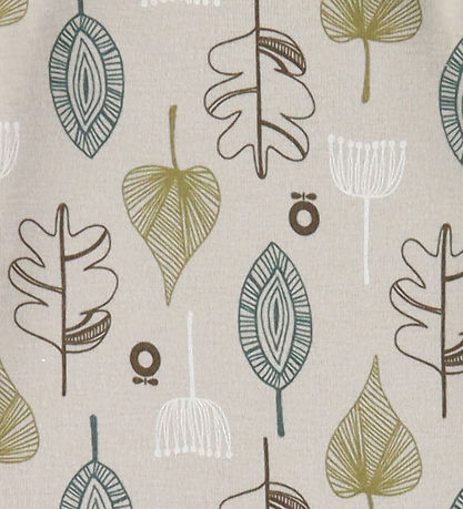 Katvig Dress - Beige w. Leaves