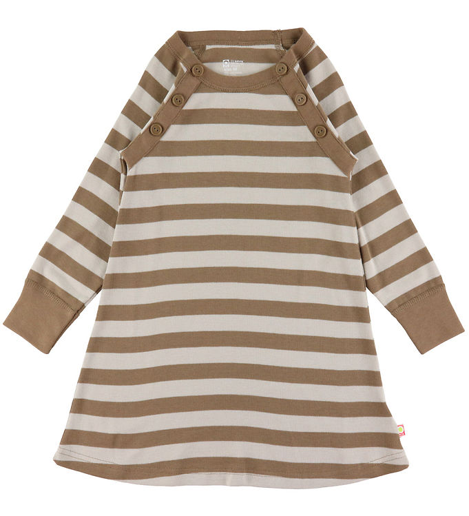 Katvig Klänning - Brun/Beige Randig