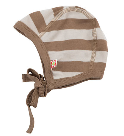 Katvig Baby Hat - Brown/Beige Striped