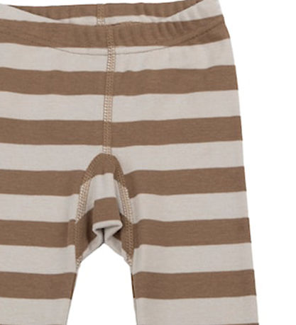 Katvig Leggings - Brown/Beige Striped