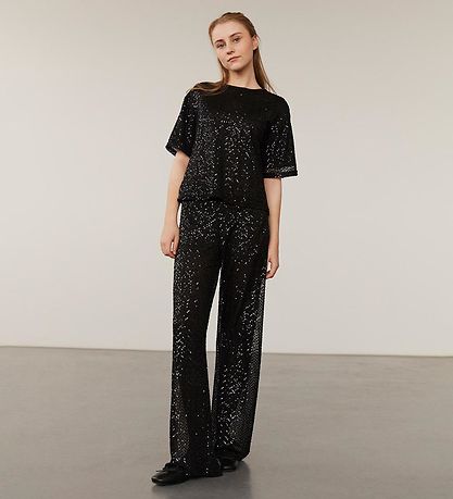 Sofie Schnoor Trousers - Black/Sequins