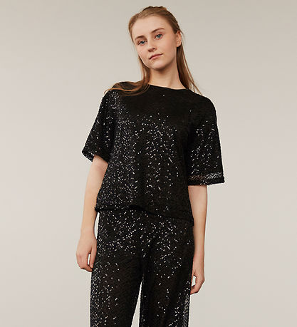 Sofie Schnoor T-shirt - Black/Sequins