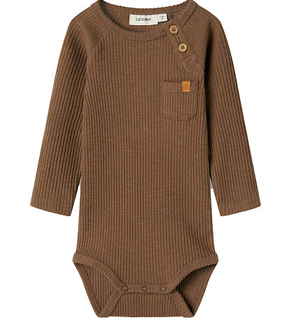 Lil' Atelier Bodysuit L/æ - NbmRajo - Shitake
