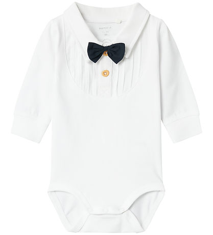 Name It Bodysuit L/æ - NbmRamus - Bright White