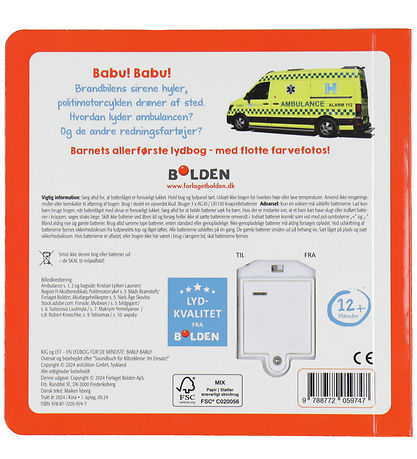 Livre avec son Forlaget Bolden - Regarde et écoute - Babu ! Babu