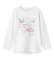 Name It Bluse - NmfVix - Bright White/Dancing Bunnies