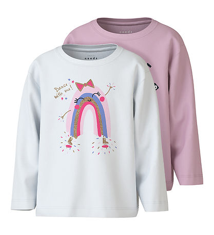 Name It Blouse - 2-Pack - Corsage/Bright White