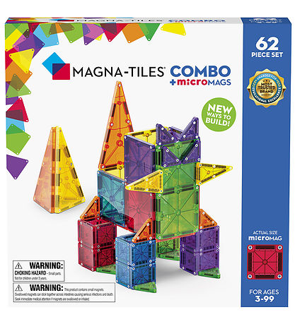 Magna-Tiles Magnet set - 62 Parts - MicroMAGS & Combo