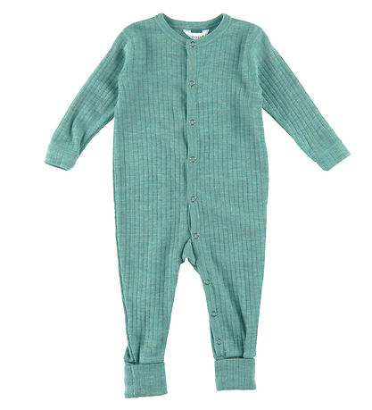 Joha Pyjamapak m. Voeten - Wol - Groen