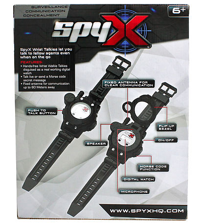 SpyX Walkie Talkies - Wrist - Black