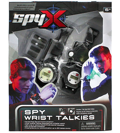 SpyX Walkie Talkies - Wrist - Black