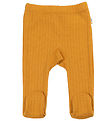 Joha Leggings w. Feet - Wool - Yellow