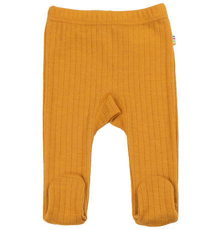 Joha Leggings w. Feet - Wool - Yellow