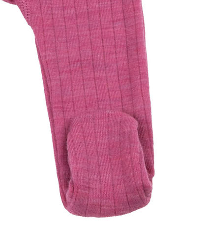 Joha Leggings w. Feet - Wool - Raspberry