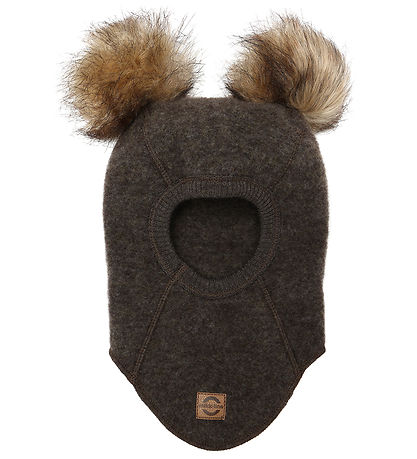 Mikk-Line Balaclava - Wool - Single Layer - Dark Brown Melange w