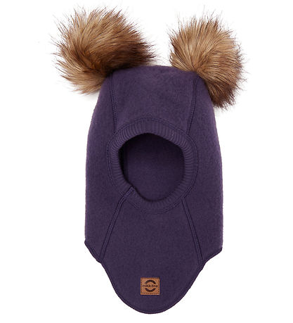 Mikk- Line Balaclava - Wool - Single Layer - Nightshade w. Pom-P Mikk- Line Balaclava - Wool - Single Layer - Nightshade w. Pom-P