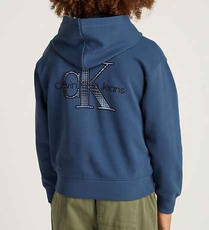 Calvin Klein Cardigan - Back Check Mono - Ensign Blue Calvin Klein Cardigan - Back Check Mono - Ensign Blue